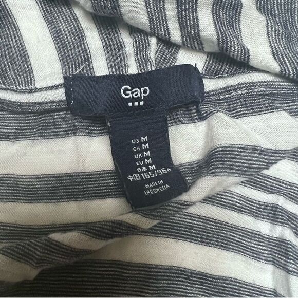 Gap Stripe Open Cardigan Blue Medium - Picture 4 of 6